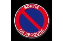 Picto of intrusive parking signpost &amp;quot;Emergency exit&amp;quot;