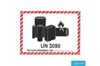 Lithium Battery Mark – UN 3090 (105 x 74mm) - CODE 782