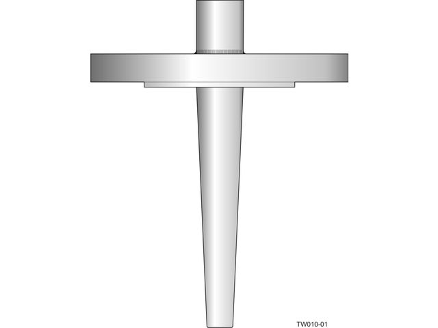 FLANGED BARSTOCK THERMOWELL - TAPERED - TW010-01