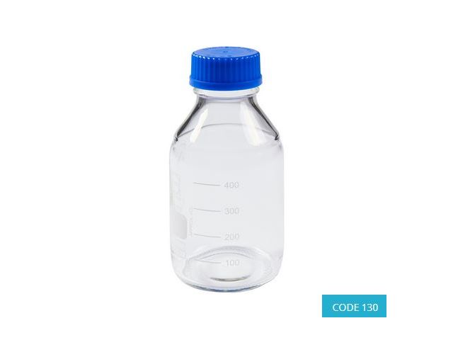 500ml ISO Reagent Bottle w/ 45mm BLUE Cap (140°C) - CODE 130
