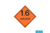Class 1 (Explosives) Hazard Labels (250mm x 250mm) - CODE 195