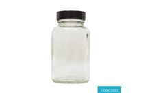 120ml Clear Glass Powder Jar - CODE 73/CL