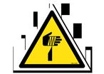 Sharp object hazard pictogram