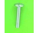 Metal Screws : Round Pan Head, &quot;Poëlier&quot; NFE 25129 - White Zinc Steel