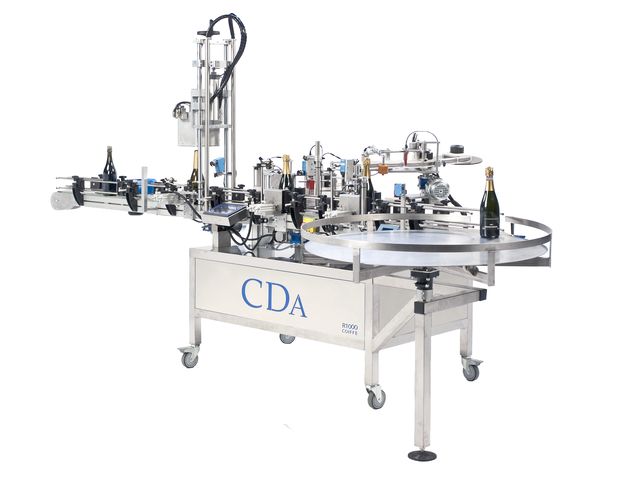 Automatic Labelling &amp; Foil Crimping Machine for Sparkling wine - R1000 Foils Model