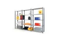 Galvanised shelving with Adaptiv steel sheet shelves | ManOrga