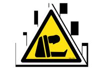 Risk of asphyxia sign with picture