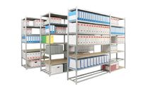 Galvanised shelving with EPSILINE tubular shelves | ManOrga