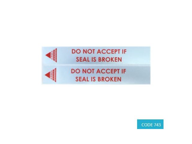 Tamper evident foil paper Seal (Large) - CODE 743