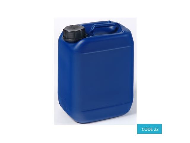 5L UN HDPE Plastic Blue Jerrican, 3H1/Y1.9/150 - CODE 22