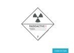 Class 7, Category 2 (Radioactive) Hazard Labels (100mm x 100mm) - CODE 0173/B