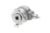 Encoders Absolute singleturn Sendix 5873, SSI, gray, binary, Ø 58 mm, optical, hollow shaft.