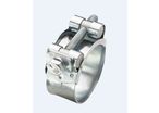Worm gear hose clamp for heavy loads