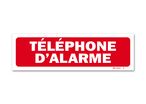 Alarm telephone warning sign