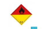 Class 5.2 (Organic Peroxide) Hazard Labels (100mm x 100mm) - CODE 199