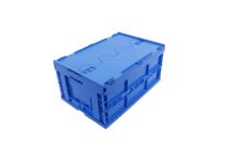 Folding box with attached lid on the long side : Falter 6428 DL blue