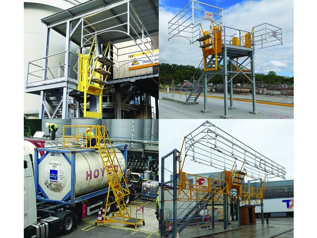 Collective protective equipment for safe access to tanks and/or containers