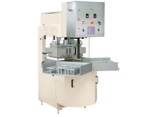 Thermal press for sealing lids on thermoformed hulls Z41 CA PTA