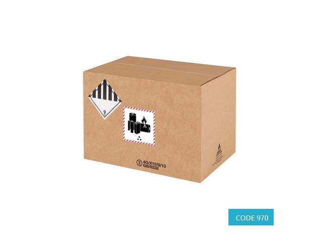 UN Fibreboard Box for Lithium Batteries 4G/X13/S - 450x300x300 mm - CODE 970