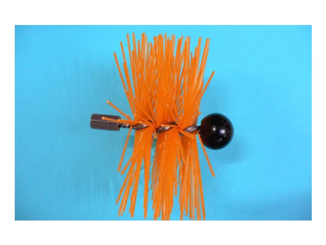 Chimney pipe sweeping brushes