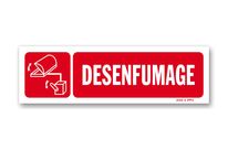 Heat and smoke vent warning sign