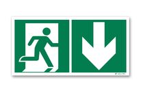 Right door descent picto evacuation sign