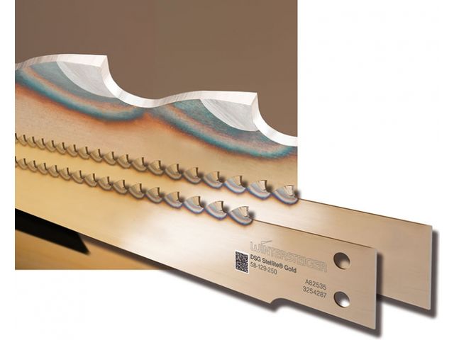 Stellite® saw blades for thin-cutting frame saws : DSG Stellite® Gold / Silver 
