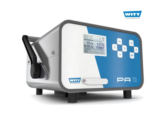 Compact gas analyser PA 7.0 for O2, CO2 or O2/CO2