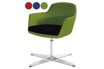 Fabric chair with aluminium base 