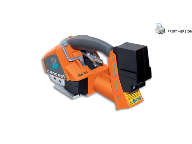 Electric strapping tool for polypropylene and polyester strap: ITA 21 concept HT