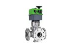 Type 4083 – Three-way ball sector valve with electric actuator