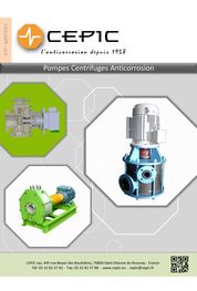 CEPIC corrosion resistant centrifugal pumps
