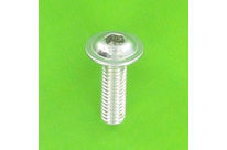 Hex Socket Screws : Hex Socket Button Head, Flanged - Hex Socket Button Head Collar Screw, White Zinc Steel