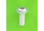 Hex Socket Screws : Hex Socket Button Head, Flanged - Hex Socket Button Head Collar Screw, White Zinc Steel