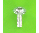Hex Socket Screws : Hex Socket Button Head, Flanged - Hex Socket Button Head Collar Screw, White Zinc Steel
