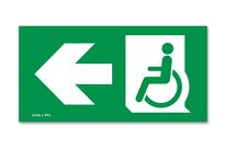 MIP evacuation on the left evacuation sign