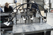 Production line for seat back supports