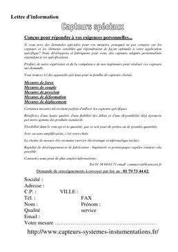 Conceived to answer your personal requirements...