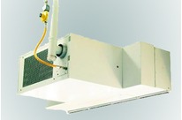 Warm air curtain of gas fired heater