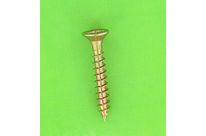 Wood Screws : Wood Screw, Countersunk Pozidriv Head - Wood and Chipboard Screw, Countersunk Pozidriv Head, Yellow Zinc Steel