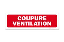 Ventilation cut-off warning sign