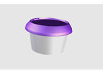 Round sealable injected plastic box for ice cream, pate, yogurt, dairy product…