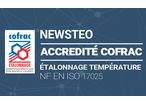 Newsteo has obtained accreditation from Cofrac for calibration, in accordance with standard NF EN ISO/IEC 17025, 2017 version