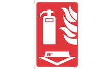 Arrow/flame extinguisher sign - flag