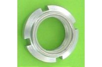 Nuts : Self-Locking Nuts - Slotted Nut, Nylon Ring, White Zinc Steel