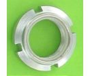 Nuts : Self-Locking Nuts - Slotted Nut, Nylon Ring, White Zinc Steel