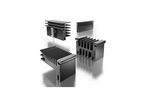 Extruded heatsinks for lock-in retaining spring
