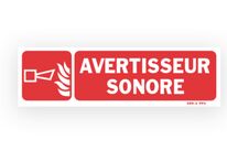 Audible warning warning sign