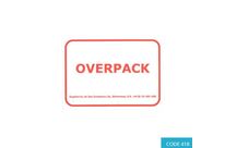 Overpack Label - CODE 418