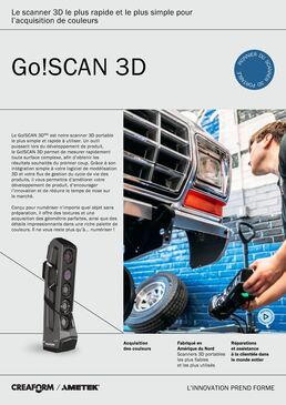 The fastest and easiest 3D scanning experience - Go!SCAN 3D